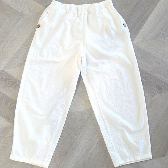 Womans size XL white Cotton/Poly Coastal High Waisted chinos - Picture 1 of 4